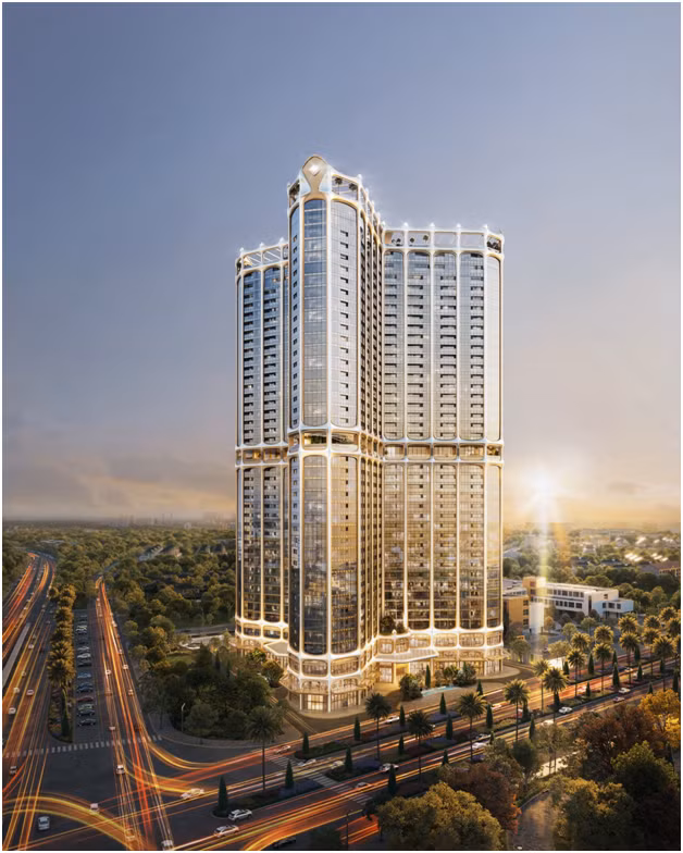 Golden Crown Hai Phong có nhiều điểm tương đồng với Burj Binghatti Jacob &amp; Co Residences - tòa tháp vương miện cao nhất thế giới…