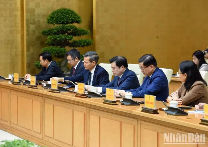 Đại diện lãnh đạo các bộ, ngành Việt Nam tại buổi làm việc (Ảnh: Trần Hải).