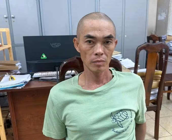 Đối tượng Thảo tại cơ quan công an