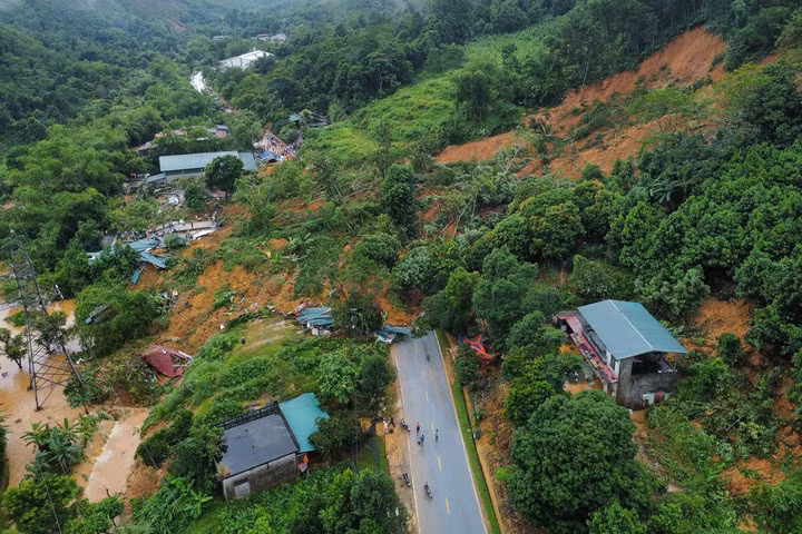 Hiện trường vụ sạt lở. (Ảnh: Công an tỉnh Hà Giang)