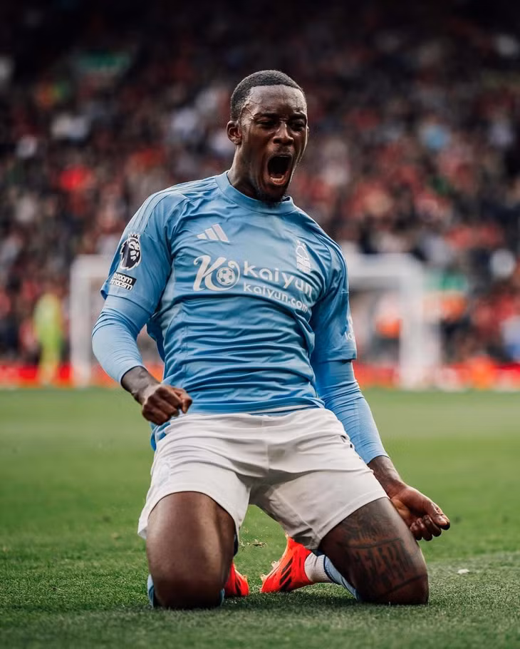 Hudson-Odoi lập công cho Forest. Ảnh: Nottingham Forest