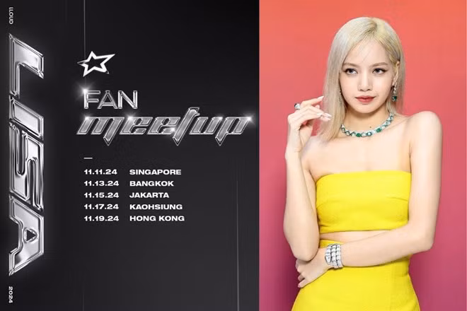 Lisa Blackpink tổ chức chuyển lưu diễn gặp gỡ fan châu Á. Ảnh: Instagram