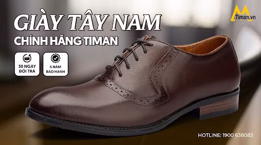 Giày tây nam chính hãng Timan bảo hành lên đến 5 năm
