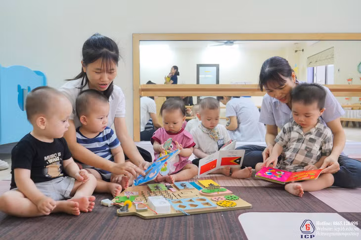 Trường Mầm non Quốc tế thiếu nhi 1/6 duy trì vững chắc 100% trẻ mầm non học 2 buổi/ngày.