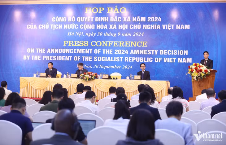 Họp báo công bố quyết định đặc xá của Chủ tịch nước.