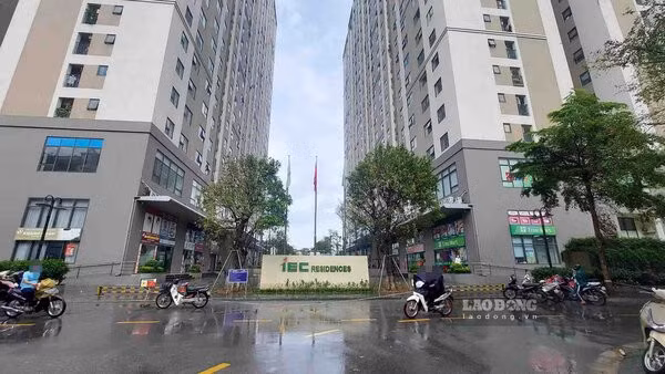 Chung cư IEC Residences (xã Tứ Hiệp, huyện Thanh Trì, TP Hà Nội) nơi xảy ra sự việc. Ảnh: Vân Trường