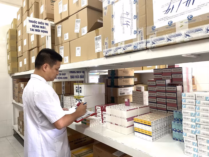 Kho thuốc của Trung tâm Y tế TX Quảng Yên.