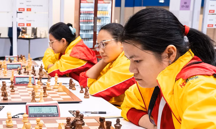 Tuyển cờ vua nữ Việt Nam có 3 chiến thắng tại giải. Ảnh: FIDE