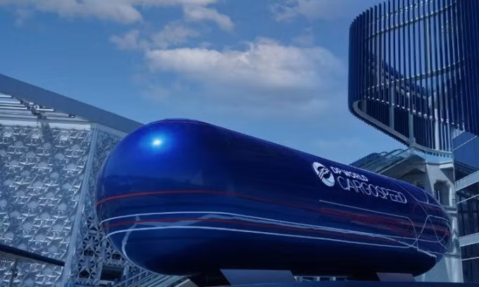 Khoang tàu chở hàng cỡ lớn của Virgin Hyperloop. Ảnh: Virgin Hyperloop