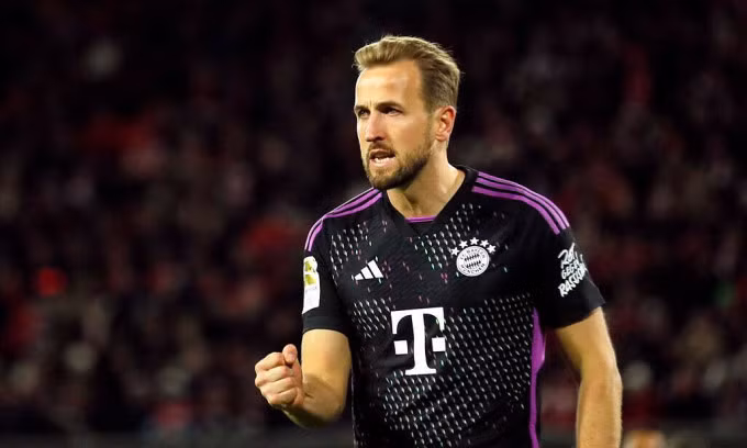 Harry Kane mừng bàn trong trận Bayern thắng Cologne trên sân RheinEnergie, Đức ngày 24/11/2023. Ảnh: Reuters
