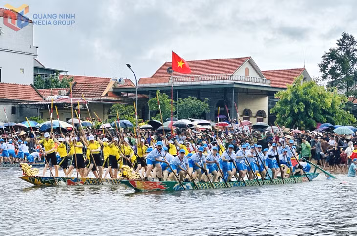 Hội bơi năm nay có 16 đội bơi (cả nam và nữ), chia theo nội dung bơi sào và bơi dầm.