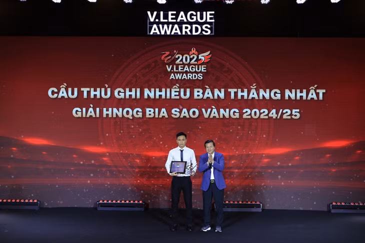 Cầu thủ Lưu Tự Nhân (CLB bóng đá Trường Tươi Bình Phước) ghi nhiều bàn thắng nhất V.League 2