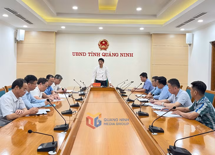 Đồng chí Nguyễn Văn Công, Phó Chủ tịch UBND tỉnh, phát biểu tại cuộc họp.