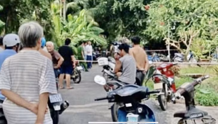 Hiện trường nơi xảy ra vụ án mạng.