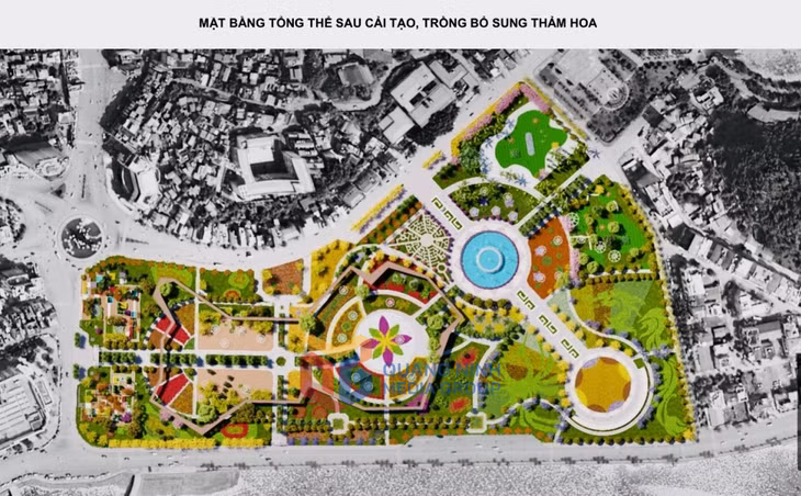 cải tạo Công viên hoa Hạ Long (phường Bạch Đằng).