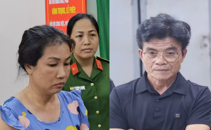 Võ Thành Tâm (bên phải) và Ngô Ánh Hồng. Ảnh: CACC.