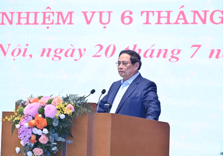 Thủ tướng Chính phủ Phạm Minh Chính phát biểu ý kiến tại Phiên họp lần thứ ba Ban Chỉ đạo. (Ảnh: Trần Hải)