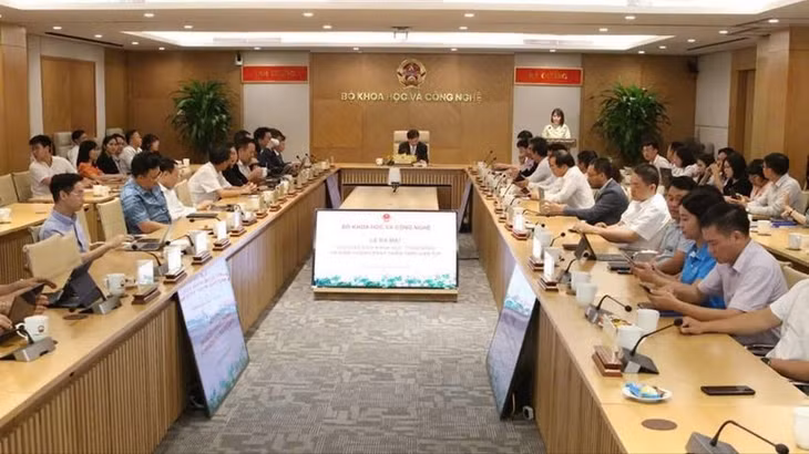Quang cảnh lễ ra mắt Sàn giao dịch Khoa học và công nghệ.