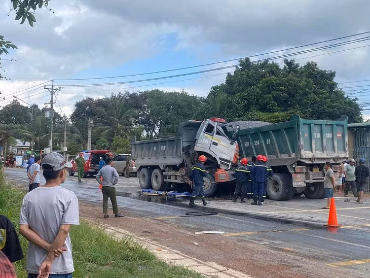 Hiện trường vụ tai nạn - Ảnh: B.Đ.