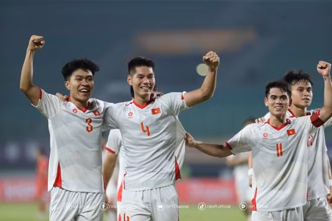 U23 Việt Nam hướng đến tấm vé vào vòng bán kết giải U23 Đông Nam Á 2025. Ảnh: VFF