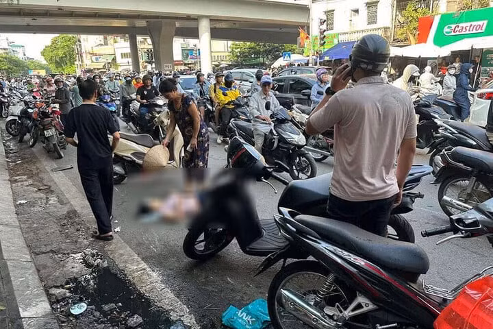Vụ va chạm khiến một số người đi xe máy bị thương. (Ảnh: Duy Linh)
