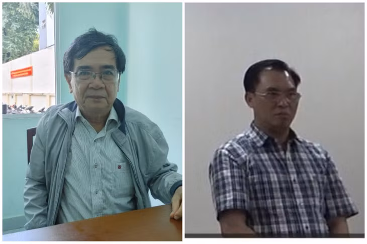 Bị can Huỳnh Thế Năng và Đinh Trường Chinh tại cơ quan điều tra.