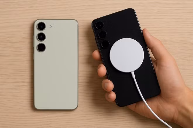 Samsung đang khảo sát người dùng về tính năng sạc Qi2. Đồ họa: Quang Minh