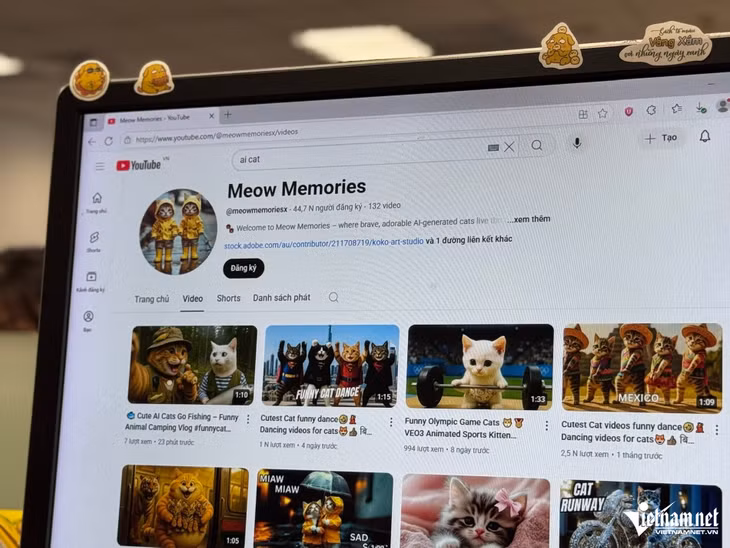 Các kênh YouTube chứa nội dung tạo bởi AI ngày càng phổ biến. Ảnh: Du Lam
