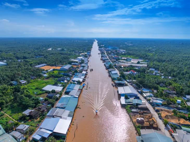 “Sáng sớm, ghe xuồng rẽ nước ra chợ nổi. Trưa đến, bóng dừa đổ dài bên những rặng bần, lũ trẻ nô đùa bơi lội dưới dòng sông đục ngầu phù sa. Chiều về, từng tốp người lại cặm cụi vót lá dừa, đan giỏ, tách cơm dừa phơi nắng - những công việc tưởng chừng bình dị mà nuôi sống biết bao thế hệ”, anh Vũ Khoa chia sẻ.