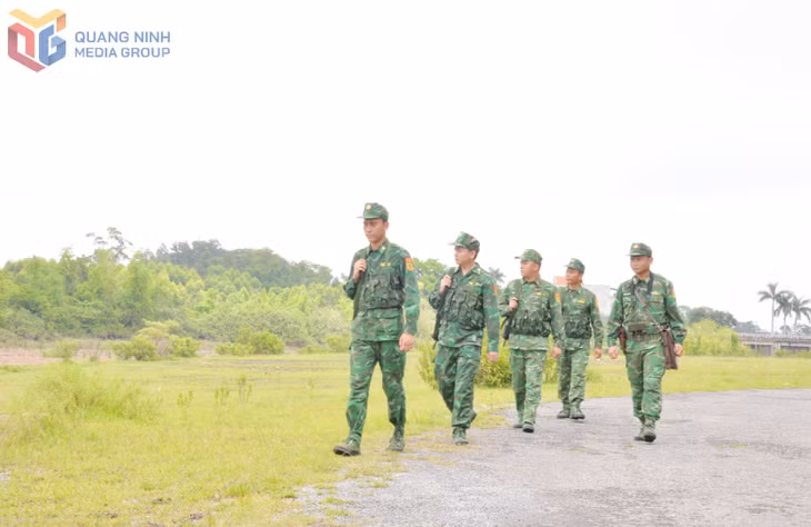 CBCS Đồn BP Hải Hòa tuần tra trên tuyến biên giới đơn vị phụ trách.