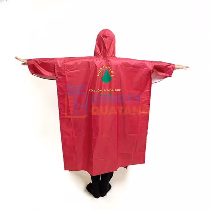 Áo mưa cánh dơi in ấn logo công ty