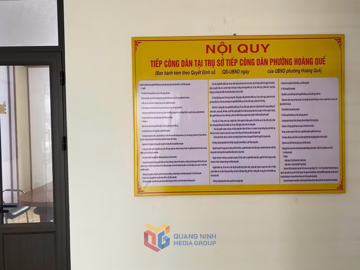 Phường Hoàng Quế niêm yết công khai Nội quy Tiếp công dân.