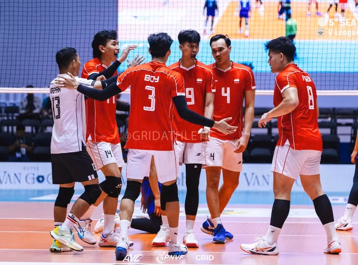 Indonesia lên ngôi vô địch chặng 2 SEA V.League và qua đó giúp bóng chuyền nam Việt Nam giành HCB - Ảnh: SEA V.League