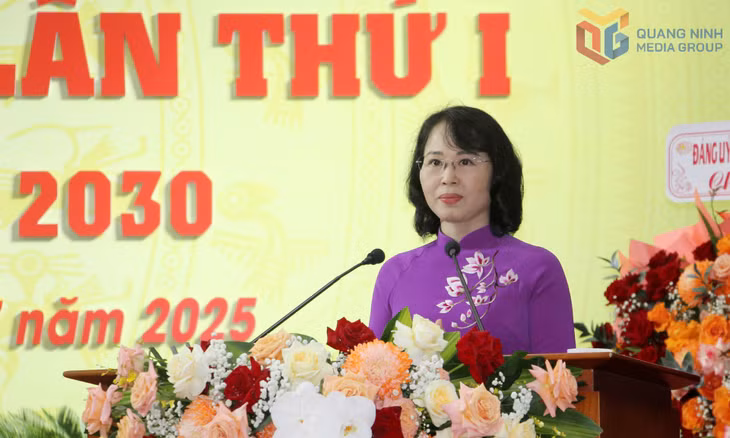 Đồng chí Trịnh Thị Minh Thanh, Phó Bí thư Thường trực Tỉnh ủy, Chủ tịch HĐND tỉnh, phát biểu chỉ đạo Đại hội.