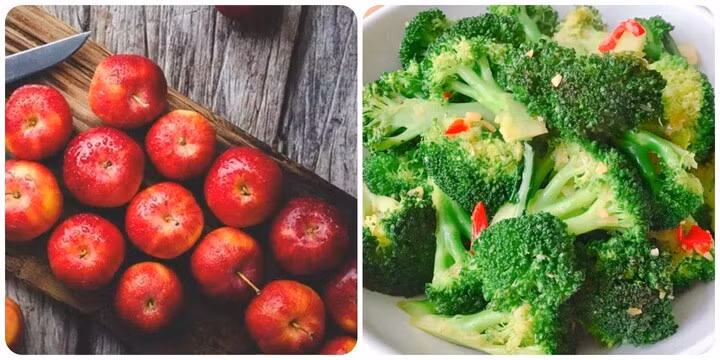 Táo và bông cải xanh là hai thực phẩm ngừa ung thư rất hiệu quả