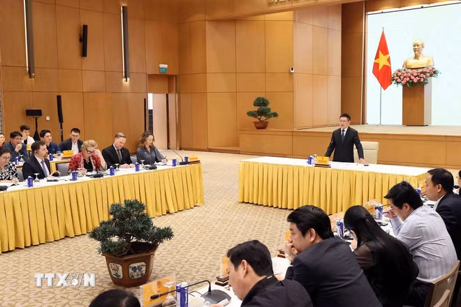 Phó Thủ tướng Hồ Đức Phớc phát biểu. (Ảnh: An Đăng/TTXVN)
