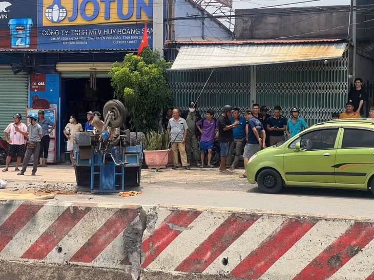 Hiện trường vụ tai nạn.