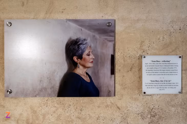 Cũng chính tại căn hầm này, nữ ca sĩ Mỹ Joan Baez đã ghi âm một phần ca khúc Where are you my son trong cuộc kháng chiến chống Mỹ, mùa đông năm 1972. Tựa ca khúc được bà đặt từ lời than khóc của một bà mẹ mất đứa con trai duy nhất trong chiến dịch đánh bom của Mỹ nhằm vào Hà Nội.