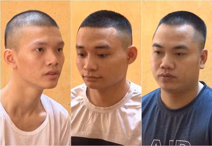 Bị can Lê Việt Hoàng (trái) và đồng phạm. Ảnh: Minh Thúy