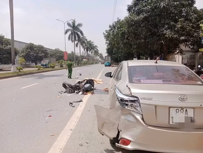 Hiện trường nơi xảy ra vụ tai nạn.