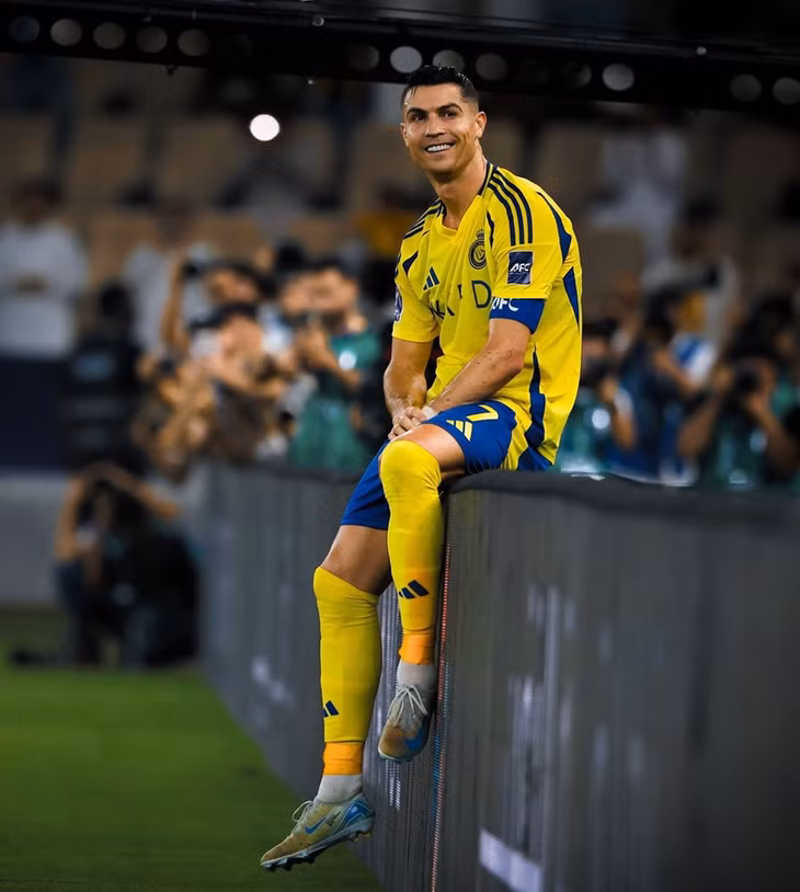 Pha ăn mừng ngạo nghễ của Ronaldo. Ảnh: Al Nassr