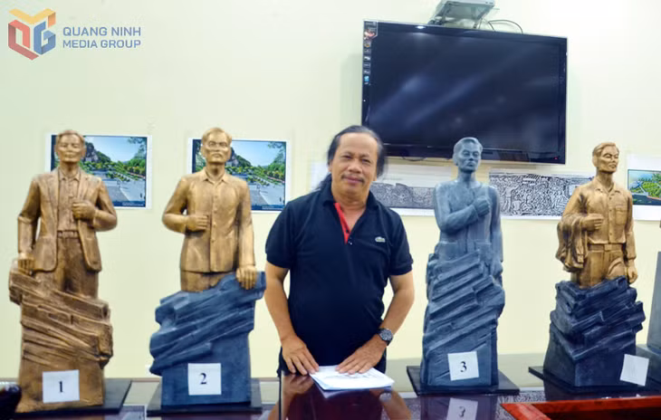 Nhà điêu khắc Phạm Sinh là tác giả công trình tượng đài hiện tại ở công viên Lán Bè.