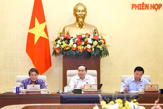 Chủ tịch Quốc hội Trần Thanh Mẫn phát biểu. (Ảnh: Doãn Tấn/TTXVN)