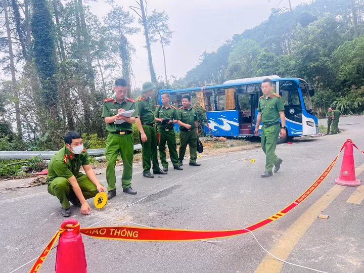 Hiện trường vụ tai nạn.