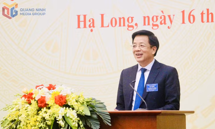Đồng chí Nguyễn Văn Hồi, Ủy viên BTV Tỉnh ủy, Chủ tịch Ủy ban MTTQ tỉnh, Phó Bí thư Thường trực Đảng ủy Các cơ quan Đảng tỉnh, phát biểu tại Đại hội.