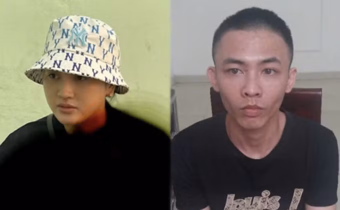 Bùi Thị Thảo (trái) và Lê Văn Hà tại cơ quan điều tra. Ảnh: Công an cung cấp