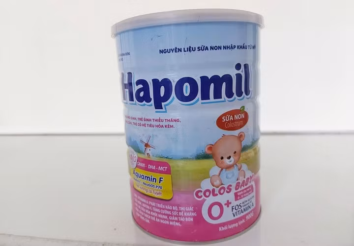 Sữa Hapomil do Công ty dược quốc tế Rance Pharma sản xuất. (Ảnh: BVCC)