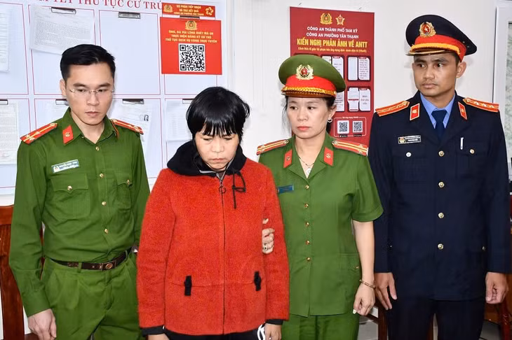 Bà Tô Thị Ty Na bị bắt.