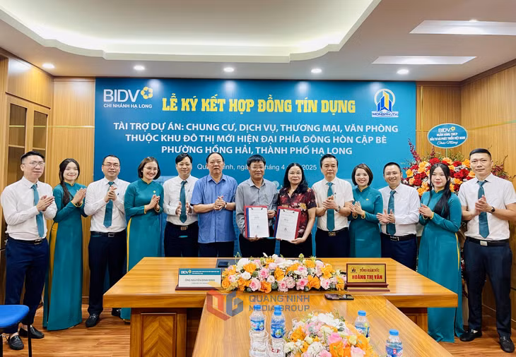 Ngân hàng BIDV Chi nhánh Hạ Long và Công ty CP Đầu tư phát triển Monbay TV ký kết hợp đồng tín dụng dự án.