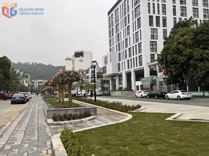 Tuyến mương phố Hải Phúc (phường Hồng Hải) được cải tạo thành bãi đỗ xe, trồng cây xanh.